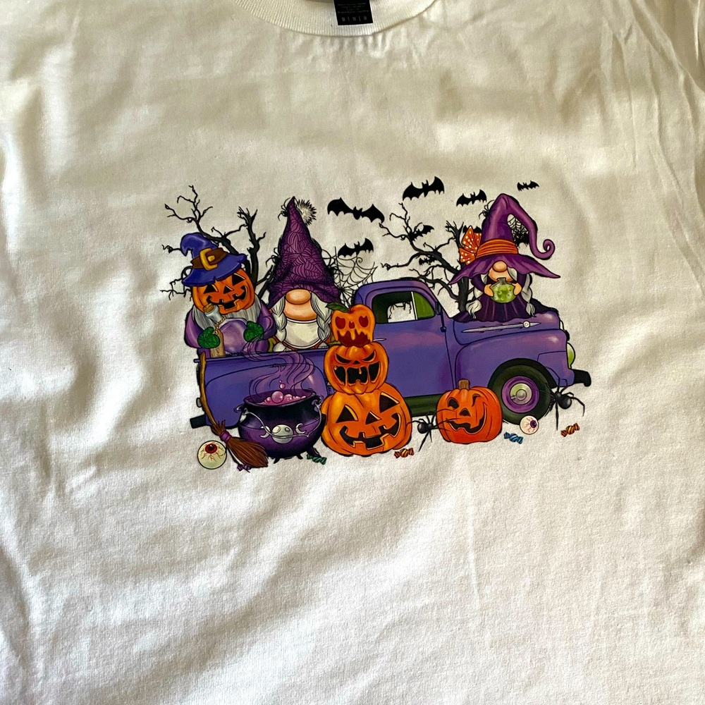 Halloween Cartoon Character Shirt Purple and Orange